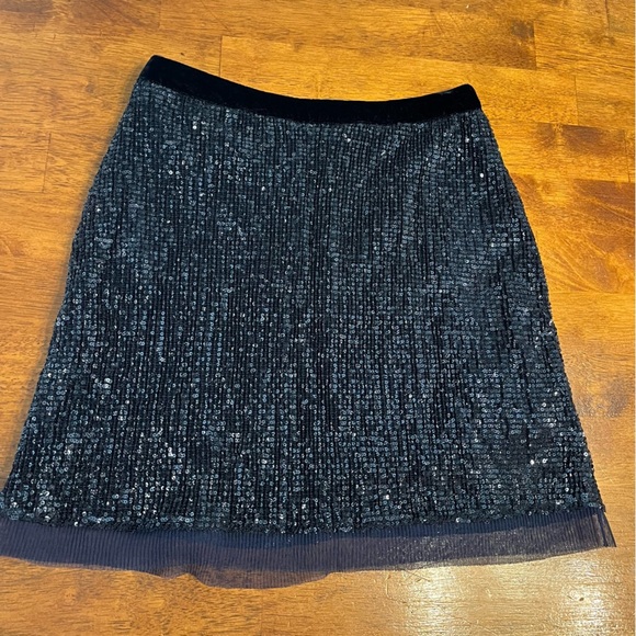 Free People Dresses & Skirts - Free People Navy Sequin Mini Skirt size 2
